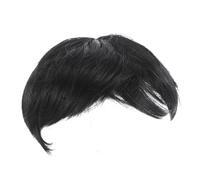 Healvian Men Hair Topper Negro Transpirable para Cabello Fino Pequeña Prótesis Capilar con Seguro Uso Diario y Disfraz Halloween Cosplay