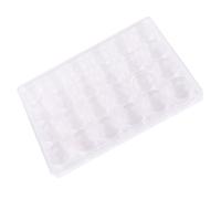 Healvian Mini Frascos Transparentes de Plástico con Tapa para Cosméticos, 24 Envases Rellenable para Viaje y Cuidado Piel, Botellas Pequeñas Organizadoras para Cremas y Arte de Gemas
