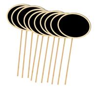 Healvian Mini Pizarras Ovaladas de Madera 20 Unidades Decorativas para Jardín y Eventos Diseño Floral Ligeras y Portátiles Ideales para Mensajes y Etiquetas en Bodas Fiestas y