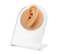 Healvian Modelo de Oído de Silicona Resistente para Práctica de Perforación Molde Flexible de Exhibición de Joyería Realista Reutilizable para Entrenamiento y Enseñanza Oreja Izquierda