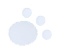 Healvian Molde de Silicona para Bandejas Redondas y Posavasos 4 Piezas 1 Grande 3 Pequeñas Resistente y Flexible para Manualidades Resina Epoxi Adecuado para Decoración y Regalos DIY