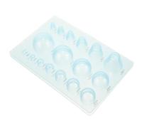 Healvian Molde para Manualidades de Papel 3d con 3 Niveles de Relieves, Plantilla de Filigrana Transparente Azul, Herramienta de Plástico para Quilling, 2 Piezas para Arte y Decoración