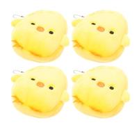 Healvian Monedero Pequeño de Felpa en Forma de Pollo Amarillo Bolsa de Monedas y Flexible para Cambios Accesorios y Uso Diario Set de 4 Unidades Colores Color Aleatorio