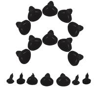 Healvian Narices de Seguridad Negras para Muñecos de Peluche 100 Piezas de Plástico para Manualidades DIY Accesorios para Decoración Artesanal y Fabricación de Muñecas Hechas a Mano