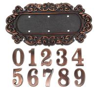 Healvian Números para Casas Estilo Vintage de Acrílico, Placa de Puerta Resistente Que No Se Desvanece, Adecuado para Villas y Oficinas Fácil Instalación