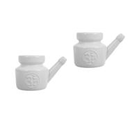 Healvian Olla Neti Cerámica 2 Piezas Limpiador Nasal Adulto Seguro Y Reutilizable Botella De Enjuague Nasal Para Irrigación Y Lavado De Senos Nasales Ideal Para Cuidado Y Salud