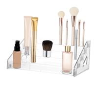 Healvian Organizador Acrílico para Perfumes y Maquillaje Estante de Exhibición Escalonado con Asas Soporte Multifuncional para Cosméticos y Esmaltes para Dresser
