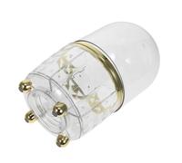 Healvian Organizador de Maquillaje Transparente con Tapa Cubo para Cepillos y Cosméticos para Tocador y Almacenamiento Práctico y Elegante