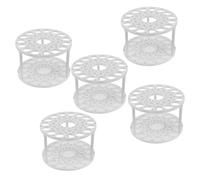 Healvian Organizador Redondo para Pinceles y Bolígrafos de Plástico 45 Agujeros, Soporte Giratorio para Escritorio, Set de 5 Piezas, Portaescobillas Multifuncional para Arte y Manualidades