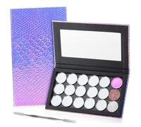 Healvian Paleta de Maquillaje Magnética Espaciosa con Discos Metálicos y Espátula Soporte Seguro para Sombras de Ojos Blush y Polvos para Profesionales y Diario