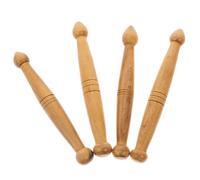 Healvian Palo de Masaje de Acupuntura de Madera Aromática 4 Piezas para Cuerpo y Pies, Cómodo al Tacto, Fácil de Llevar para Relajación Viendo Tv o Escuchando Música Estilo Aleatorio
