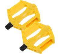 Healvian Pedales Antideslizantes para Bicicleta Infantil Calapiés de Plástico Amarillo Par de Pedales Compatibles Bicicleta de Montaña y Carretera Repuesto para Triciclo y Bici