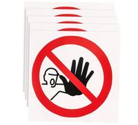 Healvian Pegatinas de Advertencia No Entrar 5 Piezas Adhesivos de Señalización de Seguridad de Vinilo Duradero de 100 MM Resistentes para Interior y Exterior Superficies Lisas como