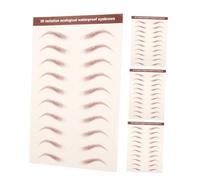 Healvian Pegatinas De Cejas 3d Realistas Resistentes Al Agua, 4 Láminas, Color Marrón Natural, Para Maquillaje De Cejas Temporal Mujer, Adhesivo Transferencia Fácil, Uso Diario y Viaje