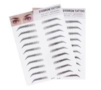 Healvian Pegatinas De Transferencia Para Cejas Artificiales 2 Unidades Tamaño Estándar Efecto Pelo Negro Para Hombres y Mujeres Uso Diario