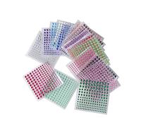 Healvian Pegatinas para Uñas de Cara Autoadhesivas para Decoración de Uñas de 3 Mm a 6 Mm con de Imitación Acrílicos Hojas Mixtas para Manualidades