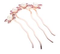 Healvian Peine de Boda con Perlas y Diamantes de Imitación Peine Lateral Floral para Mujer Accesorio Elegante para Peinados de Boda y Fiestas