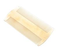 Healvian Peine de Cuerno de Oveja Pequeño Doble Cara Masajeador Antiestático para Cabelludo Cepillo Exfoliante Detox Portátil para Hombres y Mujeres