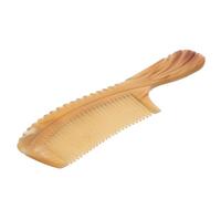 Healvian Peine de Cuerno Natural 18 Cm para Desenredar Cabello y Barba, Dientes Finos Antiestático, Doble Cara Tallada para Masaje y Cuidado, Herramienta Portátil para Hombre y Mujer