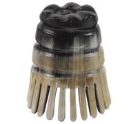 Healvian Peine De Cuerno Natural Para Masaje Del Cabelludo Cepillo Desenredante De Cuerno Exfoliante Rascador De Ducha Champú Exfoliante Peine Para Limpieza Del Cabelludo Uso Baño