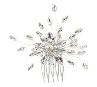 Healvian Peine De Pelo Para Novia Detalle De Cristales Accesorio De Boda Elegante y Para Novias y Ocasiones Especiales