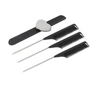 Healvian Peine De Peluquería Magnético Correa De Muñeca, 4 Unidades, Silicona Negra, Herramienta Ligera Para Profesionales, Uso Diario En Salón y Estilistas