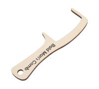 Healvian Peine Gigante de Madera Púa de Metal para Hombre Calvo, Accesorio de Broma, Diseño Suave para Cuero Cabelludo, Cuidado Personal y Masaje Relajante