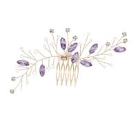 Healvian Peine para Cabello con Cristales de Imitación Peine Vintage de Cinco Dientes con Diseño Artesanal Accesorio para Bodas y Fiestas Tocado Elegante para Novia Dama de Honor Invitadas