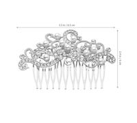 Healvian Peineta Cabello de Novia Plateada Perlas y Cristales Accesorio Elegante para Boda y Fiesta Tocado Femenino de Diseño Delicado