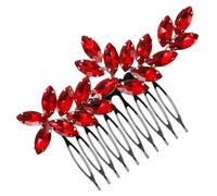 Healvian Peineta Lateral para Boda Gemas de Imitación Accesorio Cabello de Novia Peine Decorativo Cristales de Colores Adecuado para Peinados de Novia y Damas de Honor