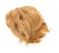 Healvian Peluca Corta de Cosplay para Hombre Peluca Sintética Dorada Cómoda y Divertida Estilo Político Cabello Corto para Disfraces y Fiestas