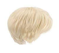 Healvian Peluca Corta y Recta para Hombre Peluca Masculina de Moda para Cosplay Fiestas y Actuaciones Postizo Sintético