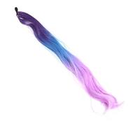 Healvian Peluca De De Caballo De Mujer Extensión Larga De Pelo Recto Sintético Color Dorado Hilos Postiza Para Fiesta Accesorio De Trenza Desmontable Pinza y Lazo Para Niñas y Mujeres