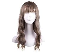 Healvian Peluca Rizada de Moda para Mujer Conjunto de Peluca Ondulada Peluca de Cosplay para Fiesta Diaria Marca Gris