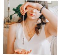 Healvian Pendiente de Metal Espiral para Adivinación con Cadena Colgante Decorativo Elegante para y Yoga Accesorio de Joyería Mística Rosa Dorado