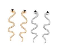 Healvian Pendientes de Serpiente para Mujer Creativos y Decorativos Dorados Largos Estilo de Moda Joyas de Oreja para Usar Ocasiones Especiales