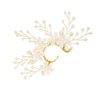 Healvian Pendientes para Fiesta o Banquete Accesorio Decorativo Dorados de Aleación Perlas E Imitación de Circonitas Elegante y Creativo para Mujer