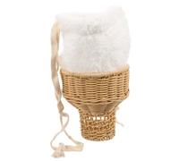 Healvian Pequeña Bolsa De Cuerpo Bolso Bombonera De Bolsa De Pelo Bolso Bombonera Tejido Bolsos Tipo Cubo Para Mujer Bolso De Bandolera De Mujer Bandolera Lindo Felpa