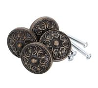 Healvian Perillas de Cajón de Metal Sólido, 4 Piezas, Tiradores Redondos Vintage para Puertas y Cajones, Accesorios para Armarios y Cómodas de Cocina
