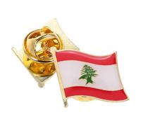 Healvian Pin de Solapa Bandera del Líbano Metálico Esmaltado, 2 Piezas, Accesorio de Moda para Ropa, Bolsos y Sombreros, Broche Ligero y Compacto Adecuado para Viaje y Uso Diario
