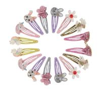 Healvian Pinzas Cabello Niñas 16 Piezas Colores Brillantes Flores, Unicornio, Conejo y Arcoíris, Accesorios para Pelo Infantiles para Cumpleaños, Fiestas y Uso Diario