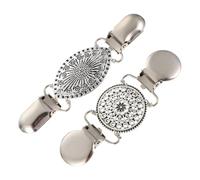Healvian Pinzas para Chal y Suéter Retro de Aleación de Zinc, Clips para Cárdigan Vintage, Broches para Prendas de Mujer, Set de 2 Unidades para Ropa y Accesorios de Vestir