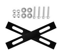 Healvian Placa de Montaje Acero Inoxidable 2 Piezas Caja Trasera de Motocicleta para Soporte para Portaequipaje Trasero Negro, Firme y Fiable, Espacio de Almacenamiento Ampliado