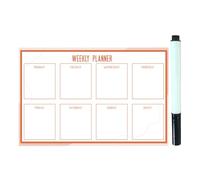 Healvian Planificador Semanal Autoadhesivo para Pizarra Blanca Reutilizable de Borrado Seco Diseño de Días Semana Calendario Semanal Adhesivo para Pared Decoración y Color Aleatorio