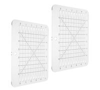 Healvian Plantilla de Regla para Costura y Patchwork Acrílica Transparente 2 Piezas 20,5x18 Cm Ranuras Antideslizantes para Acolchado y Bricolaje en Manualidades