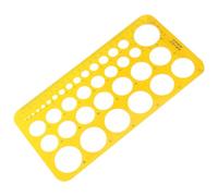 Healvian Plantilla para Dibujo de Círculos Regla de Plástico Naranja, Herramienta de Medición Precisa Escala Clara para Técnica de Red y Arquitectura