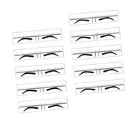 Healvian Plantillas para Cejas 10 Piezas Regla Transparente para Cejas Forma Perfilador Maquillaje Microblading Herramienta Profesional para Diseño y Dibujo en Casa Niñas Mujeres