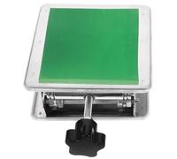 Healvian Plataforma Elevadora de Laboratorio 10x10 Cm de Acero Inoxidable Soporte Ajustable, Antideslizante y Protector de Goma, Gato Manual para Banco de Trabajo Industrial y Científico