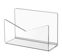 Healvian Porta Correo Acrílico Transparente para Escritorio Organizador de Archivos y Soporte para Carpetas Organizador de Correo Multifuncional para Oficina y Hogar Estante Compacto