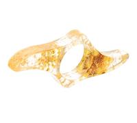 Healvian Portapáginas Tipo Anillo Flores Secas de Resina, Soporte para Libros Peso Ligero, Accesorio de Lectura para Pulgar, Adecuado para Uso en Casa, Estudio y Lectura al Aire Libre